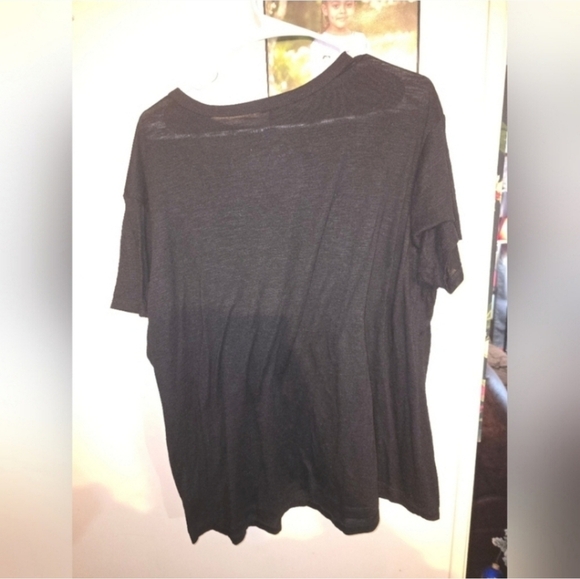 🍁🍂⚘️Torrid 2x Relaxed Fit Feather Soft Slub V-Mesh Inset Tee - Picture 4 of 4